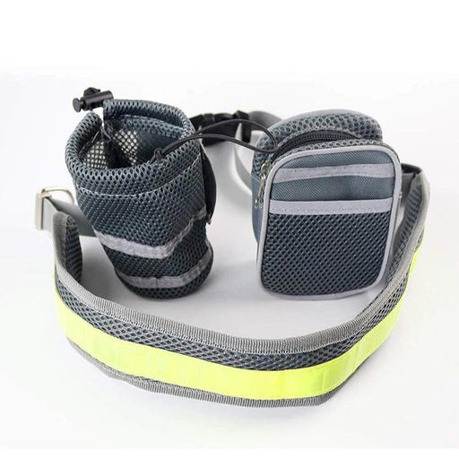 reflective hands-free dog leash with waist belt - MRSLM