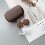 retro wood grain contact lens case, view 2 - MRSLM