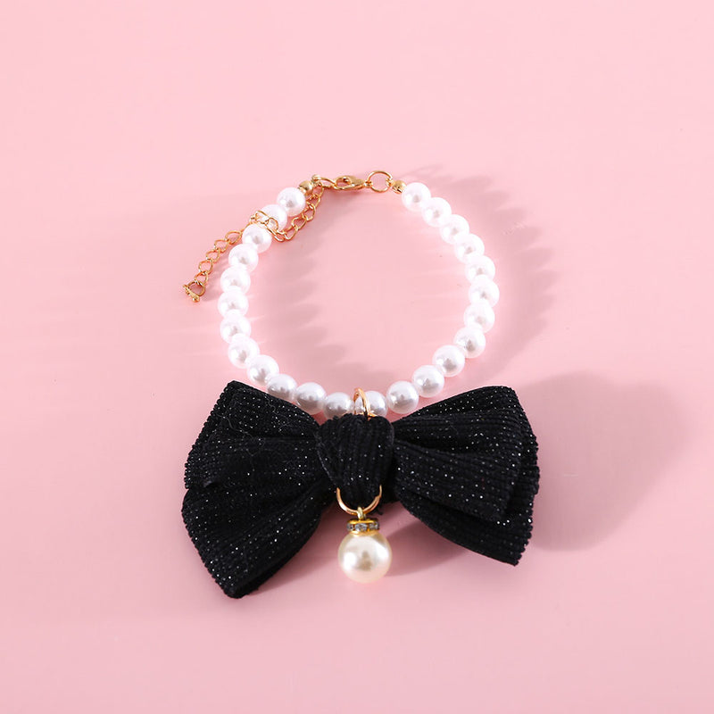 pearl cat and small dog collar, view 6 - MRSLM