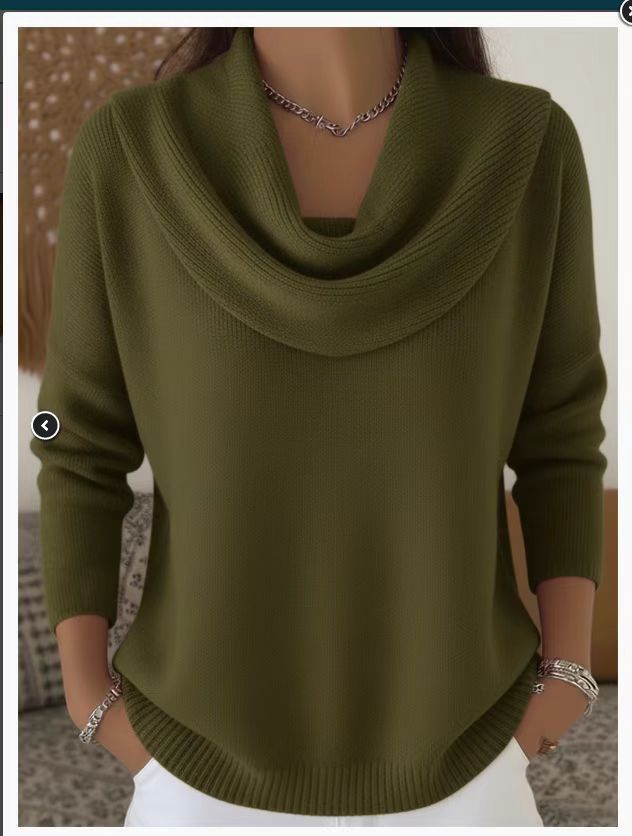 women's loose pullover sweater, view 8 - MRSLM