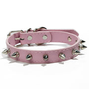 spiked leather dog collar, view 17 - MRSLM