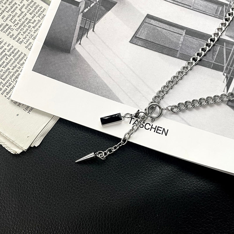 titanium steel pendant necklace, view 5 - MRSLM