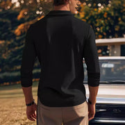 men's loose lapel long sleeve t-shirt, view 2 - MRSLM