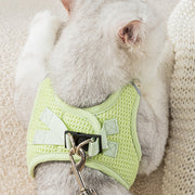 reflective mesh cat and small dog harness set, view 6 - MRSLM