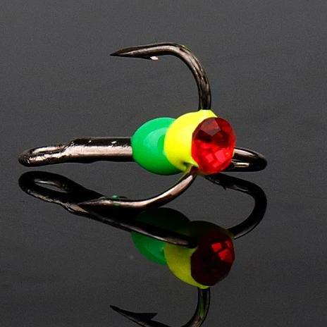 high carbon steel treble ice fishing hooks - MRSLM