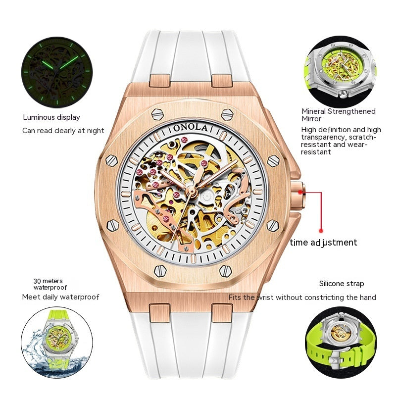 Hollow automatic mechanical watch, view 8 - MRSLM
