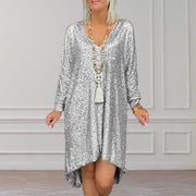 sequined long dress, view 7 - MRSLM