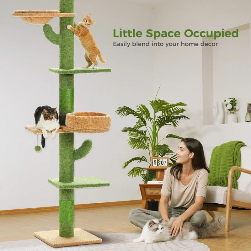 cactus cat tree floor to ceiling, view 7 - MRSLM