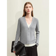 v-neck contrast color knitwear, view 8 - MRSLM