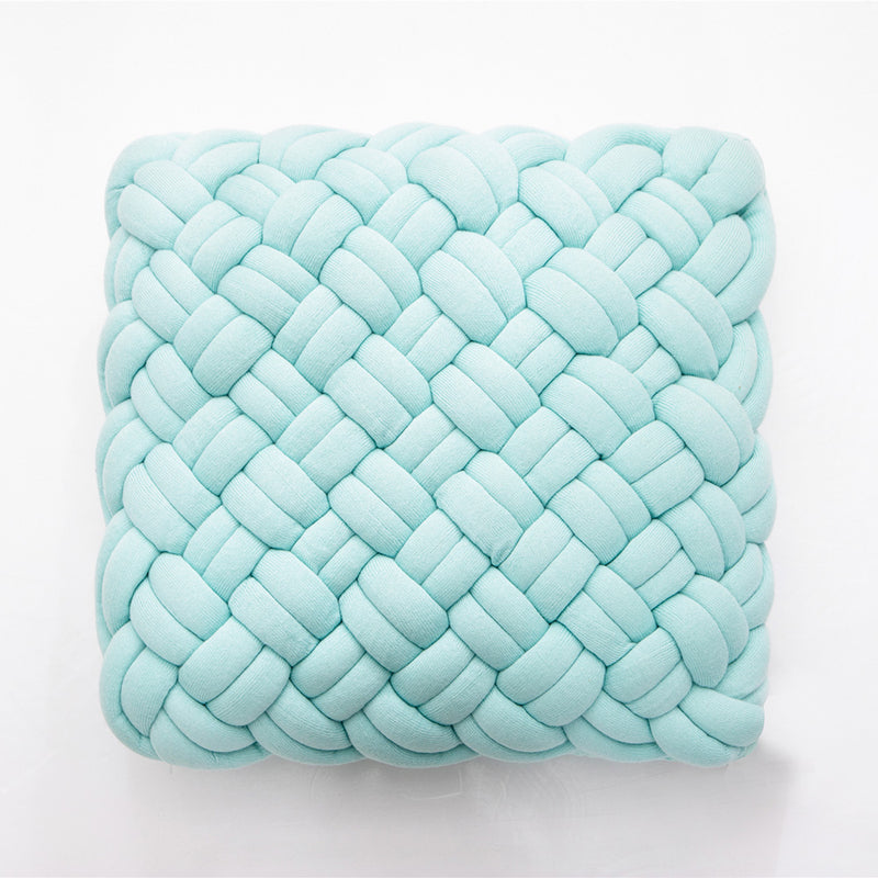 handmade cotton knot throw pillow, view 6 - MRSLM