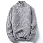 Men's mock neck knit sweater, view 2 - MRSLM