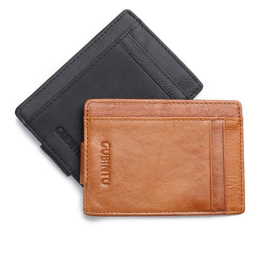 men's thin leather money clip wallet - MRSLM