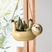 sloth hanging ceramic wall vase - MRSLM