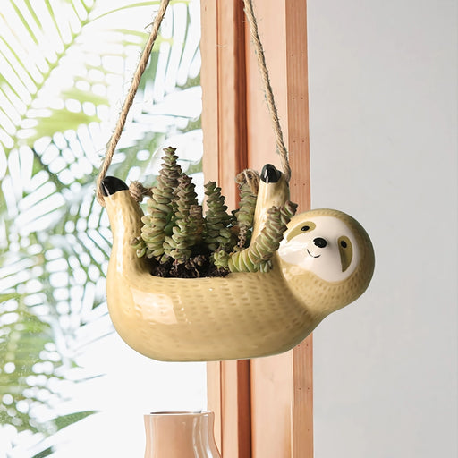 sloth hanging ceramic wall vase - MRSLM