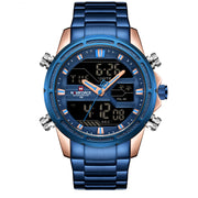 men's steel band multifunction quartz watch, view 2 - MRSLM