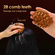 sandalwood scalp massage comb, view 4 - MRSLM