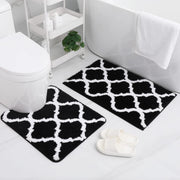 Ultra soft shaggy bath mat set, view 3 - MRSLM