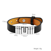 men's faux leather cord bracelet, view 2 - MRSLM