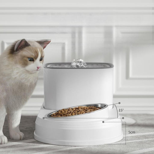 cat water fountain and feeder - MRSLM