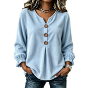 Women's corduroy long sleeve blouse, view 6 - MRSLM