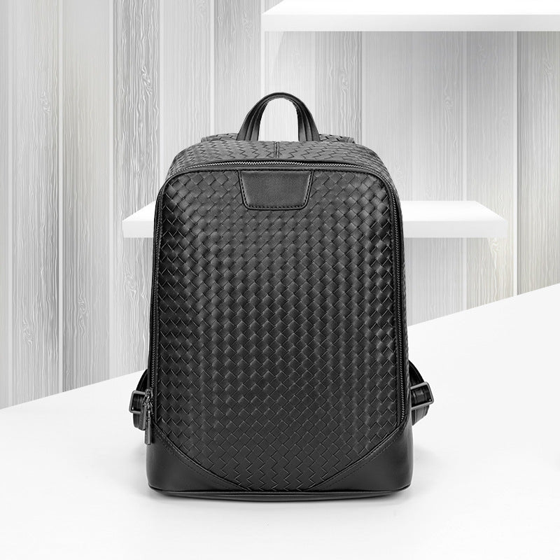 men's woven business casual backpack, view 3 - MRSLM