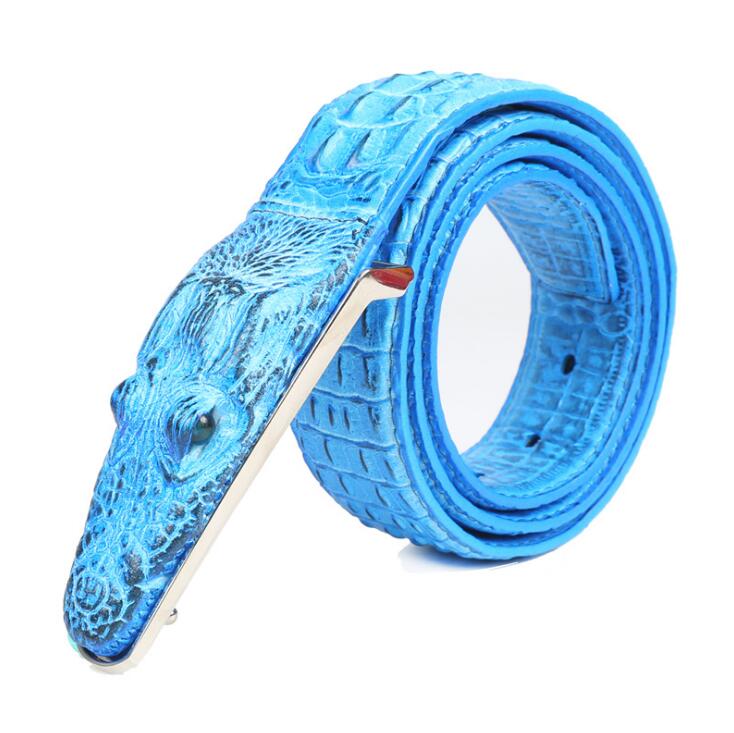 men's leather belt in multiple colors, view 3 - MRSLM