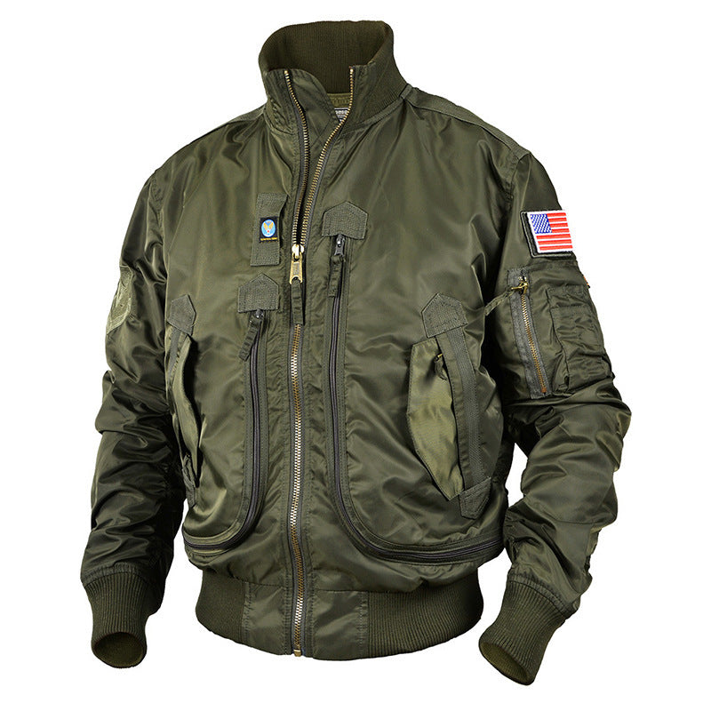men's baseball pilot jacket, view 4 - MRSLM