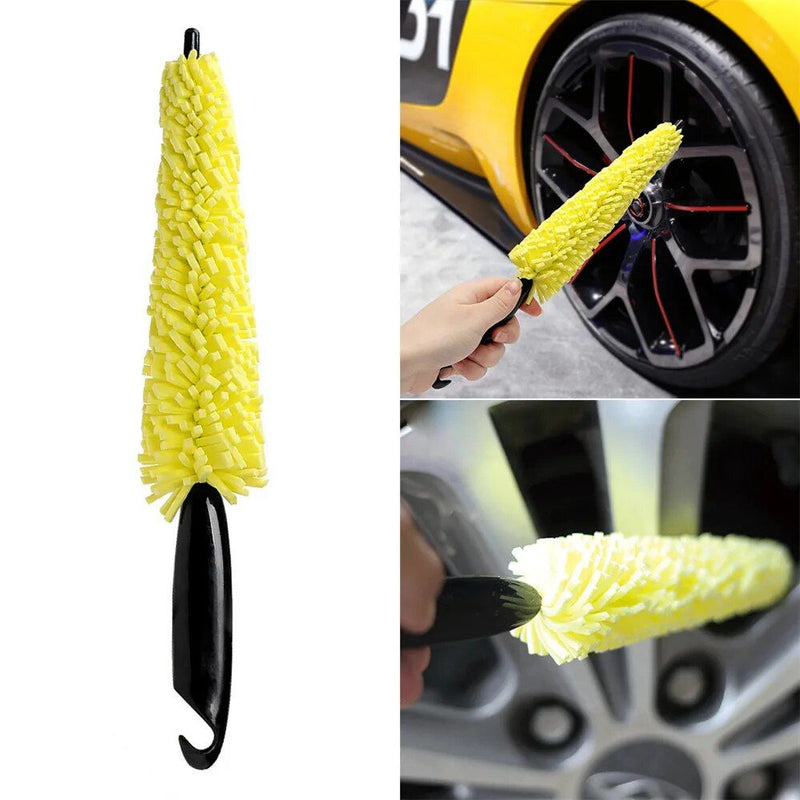 compact car wheel cleaner brush, view 3 - MRSLM