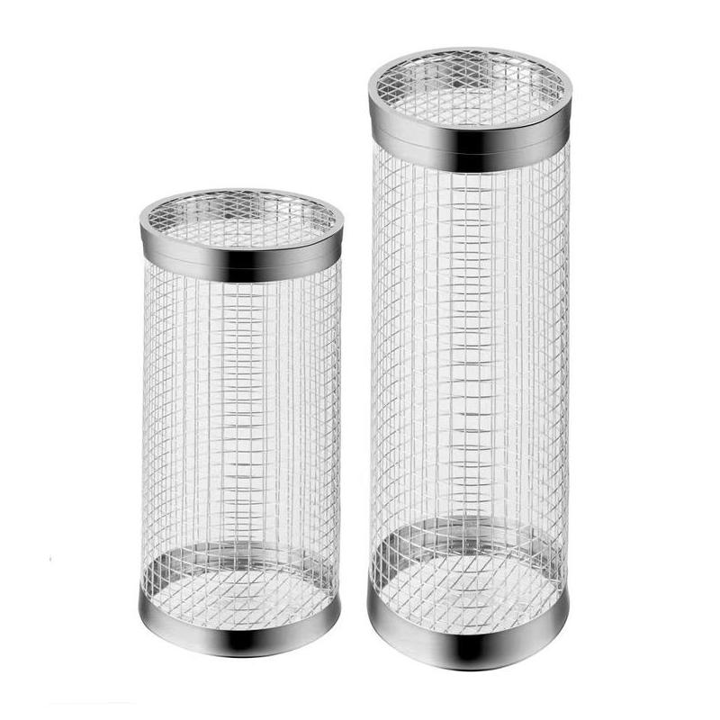 Stainless steel rolling BBQ basket, view 4 - MRSLM