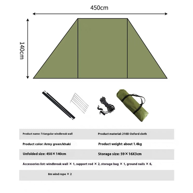 outdoor stove camping windshield screen, view 12 - MRSLM
