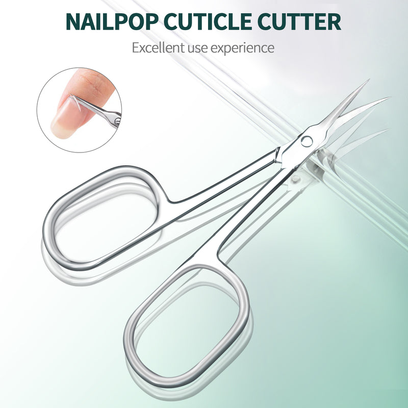 extra fine curved blade cuticle scissors, view 3 - MRSLM