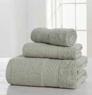 Soft double-sided cotton bath towel set, view 5 - MRSLM