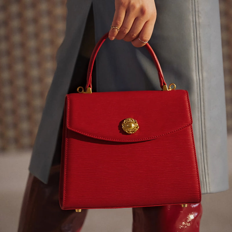 retro split leather shoulder handbag - MRSLM