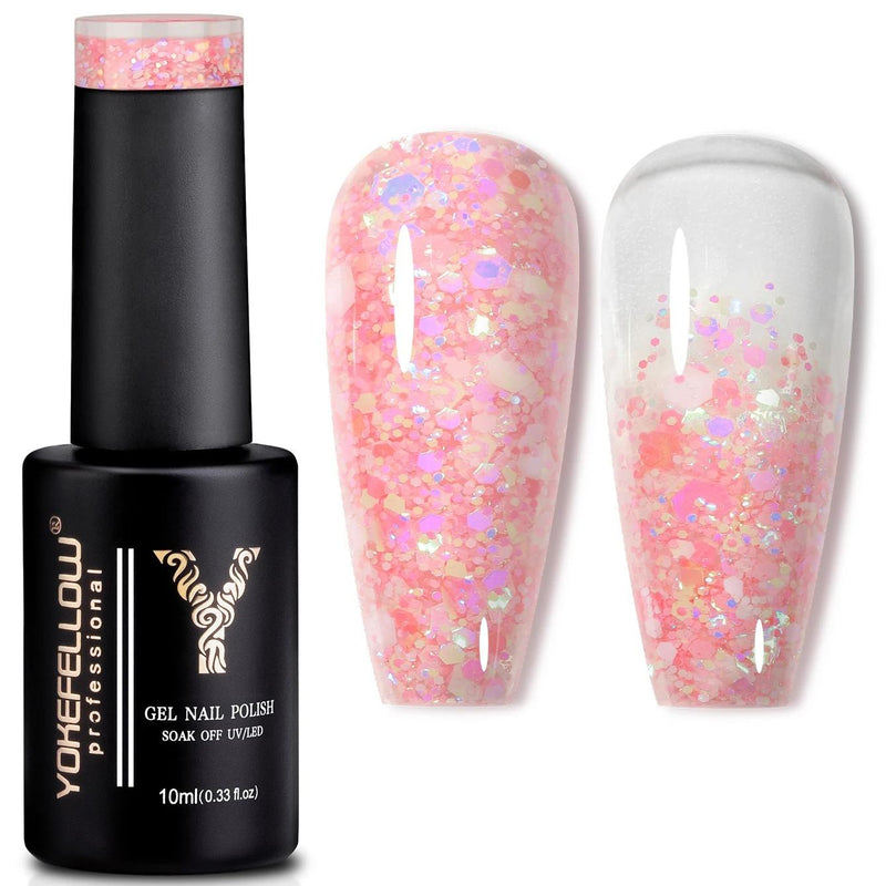 glitter sequins gel nail polish, view 4 - MRSLM