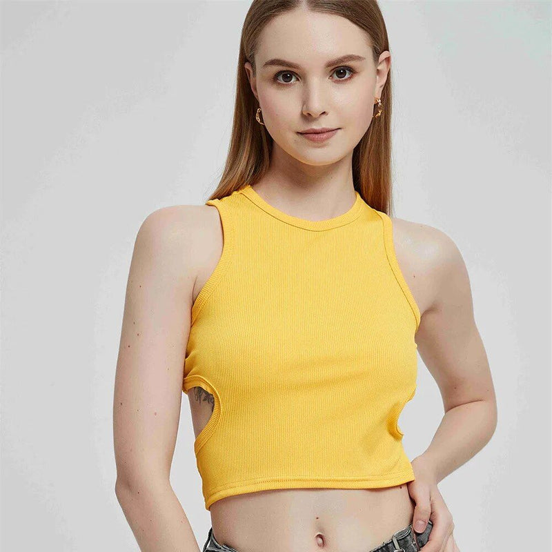 Ribbed knit Y2K tank top, view 20 - MRSLM