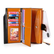 women's cowhide leather organizer wallet, view 6 - MRSLM