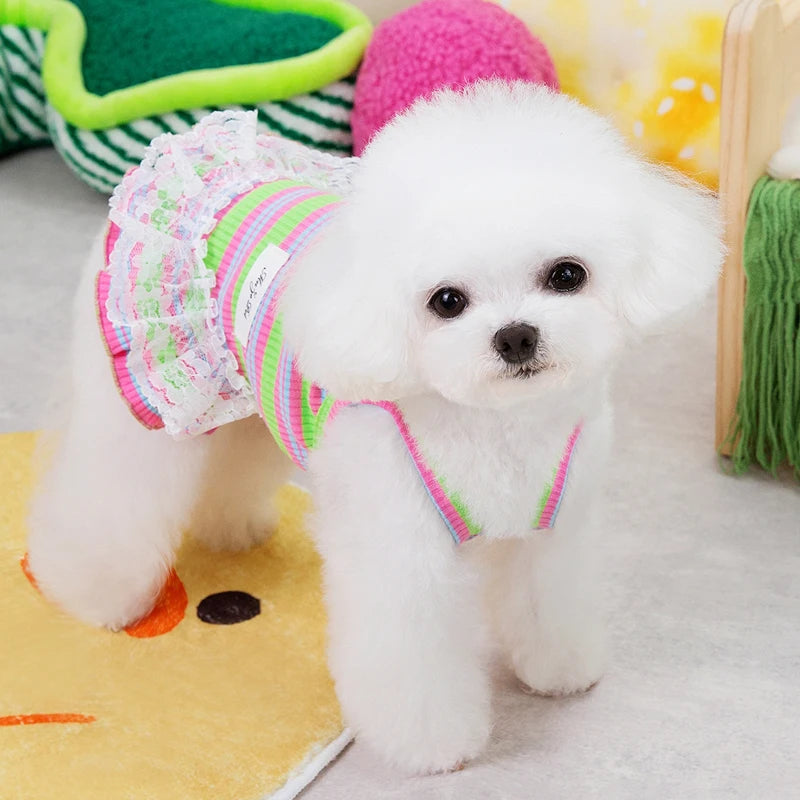 striped dog dress, view 6 - MRSLM