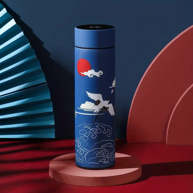 retro smart thermal water bottle, view 3 - MRSLM