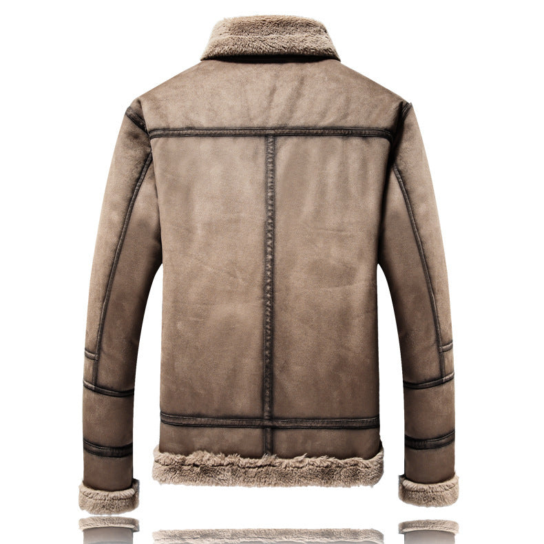 Men's polo collar fleece-lined jacket, view 4 - MRSLM