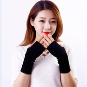 Woolen twisted half finger gloves - MRSLM