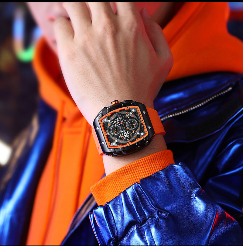 men's six-hand quartz sports watch, view 7 - MRSLM