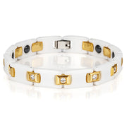 white ceramic zircon couple bracelet, view 5 - MRSLM