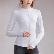 women's quick-dry slim fit sports jacket, view 3 - MRSLM