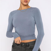 women's slim fit crop top, view 6 - MRSLM