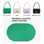 sheep leather crossbody hobo bag, view 8 - MRSLM