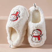 snowman plush house slippers, view 10 - MRSLM