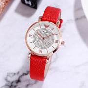 women's swan design leather strap watch - MRSLM