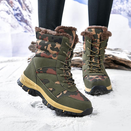 Army green camouflage snow boots - MRSLM
