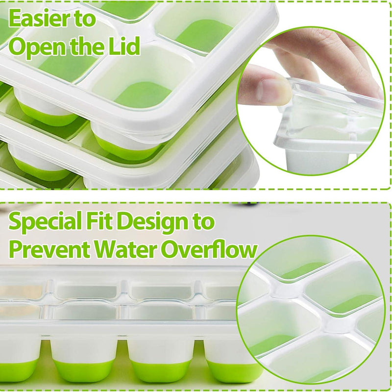 silicone ice cube tray with lid, view 7 - MRSLM