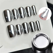 5ml super silver metallic gel nail polish, view 2 - MRSLM